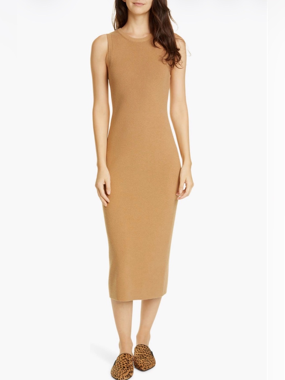 Jenni Kayne Sleevless Cotton & Cashmere Sweater Dress